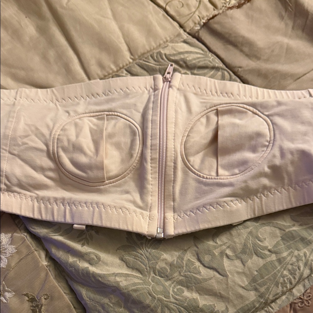 Strapless Front-Zip Bandeau Bustier - Light Nude Maternity bra